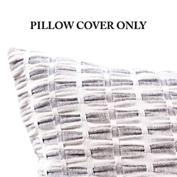 KAF Home Pleated Pillow Cover Set of 2 for Home Decor