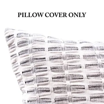 KAF Home Pleated Pillow Cover Set of 2 for Home Decor