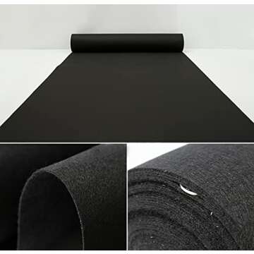 30ft Black Aisle Runners Carpet Rugs for Step and Repeat Display, Ceremony Party and Black Events Indoor or Outdoor Decoration 2ft Wide x 30 ft Long