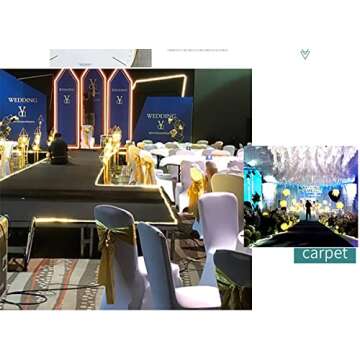 30ft Black Aisle Runners Carpet Rugs for Step and Repeat Display, Ceremony Party and Black Events Indoor or Outdoor Decoration 2ft Wide x 30 ft Long