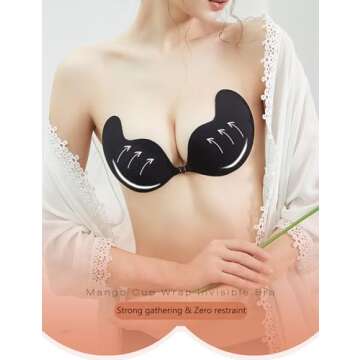 DEPOVOR Super Sticky Push Up Bras - Strapless, Backless & Reusable for Women