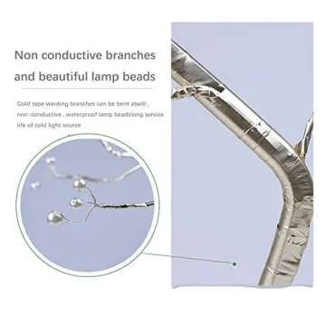 MYSNKU LED Desk Tree Lamp for Home and Parties