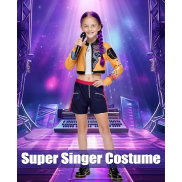 ACLGCSU Singer Costume for Girls - Trendy POP Group Dress Up for Kids