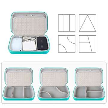 Hard Electronic Organizer Travel Case Electronics Accessories Cable Gadget Wire Storage Bag Double L...