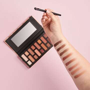W7 Nudification Pressed Pigment Palette - 16 High Impact Nude Colors - Flawless Long-Lasting Glam Ma...