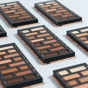 W7 Nudification Pressed Pigment Palette - 16 High Impact Nude Colors - Flawless Long-Lasting Glam Makeup