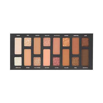 W7 Nudification Pressed Pigment Palette - 16 High Impact Nude Colors - Flawless Long-Lasting Glam Makeup