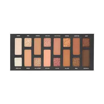 W7 Nudification Pressed Pigment Palette - 16 High Impact Nude Colors - Flawless Long-Lasting Glam Makeup