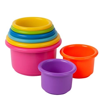 First Years Stack & Count Cups - Fun Baby Bath Toys Set