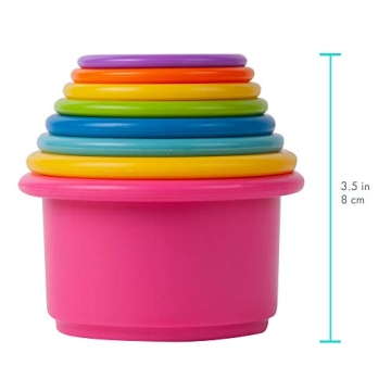 First Years Stack & Count Cups - Fun Baby Bath Toys Set