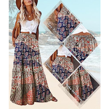 Stylish EARKOHA Women's Maxi Skirt with Pockets