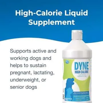 PetAg Dyne High Calorie Liquid Nutritional Supplement for Dogs & Puppies 8 Weeks and Older - 16 oz - Supports Performance and Endurance - Sweet Vanilla Flavor