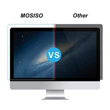 MOSISO 23-24 inch Computer Blue Light Blocking Screen Protector Anti-UV Eye Protection Filter Film Panel for Diagonal 23,23.6,23.8,24 inch 16:9 Widescreen Desktop PC LED Monitor(21.26x13.39 inch/LxW)