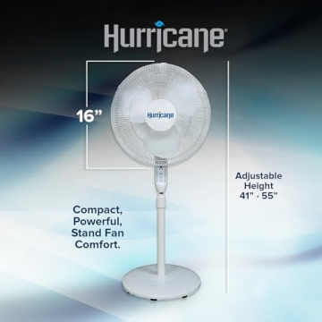 16 Supreme Hurricane Pedestal Fan Remote Adjustable Height
