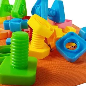 Jumbo Nuts and Bolts for Toddlers - 40 Pcs Screw Toys for Toddlers 1-3 - Occupational Therapy Toys w...