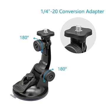 Haoyou Suction Cup Mount for GoPro & Action Cameras