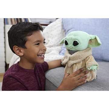 Mattel Star Wars Grogu Plush with Beskar Armor, Soft Doll Inspired by Star Wars Mandalorian Book of ...