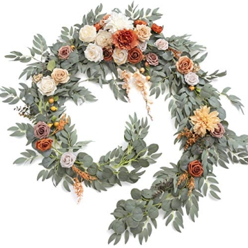 9FT Floral Garland for Wedding Decoration - Ling's Moment