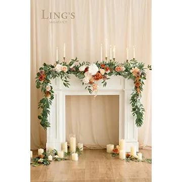 9FT Floral Garland for Wedding Decoration - Ling's Moment