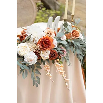 9FT Floral Garland for Wedding Decoration - Ling's Moment