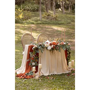 9FT Floral Garland for Wedding Decoration - Ling's Moment