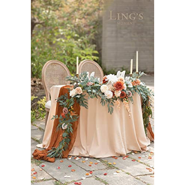 9FT Floral Garland for Wedding Decoration - Ling's Moment