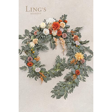 9FT Floral Garland for Wedding Decoration - Ling's Moment