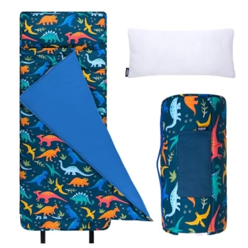 Wildkin Original Nap Mat with Reusable Pillow for Boys & Girls - Perfect for Daycare and Sleepovers ...