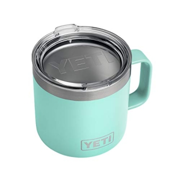 YETI Rambler 14 oz Insulated Mug with Lid, Seafoam