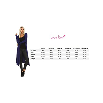 Isaac Liev Extra Long Duster Cardigan for Women - 2X White