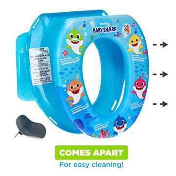 Nickelodeon Baby Shark "Sharktastic" Soft Potty Training Seat - Soft Cushion, Baby Potty Training, S...