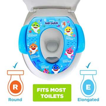 Nickelodeon Baby Shark "Sharktastic" Soft Potty Training Seat - Soft Cushion, Baby Potty Training, Safe, Easy to Clean