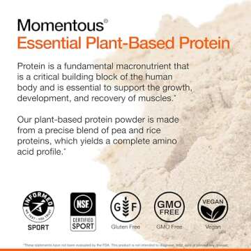 Momentous Essential Vegan Protein Powder - 20g Plant Protein