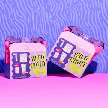 Drunk Elephant Wild Night: The Evening Kit: includes Lala Retro Whipped Cream, T.L.C. Framboos Glycolic Night Serum, Ceramighty AF Eye Balm, and Beste No. 9 Jelly Cleanser