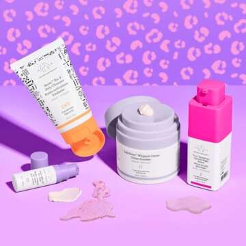 Drunk Elephant Wild Night: The Evening Kit: includes Lala Retro Whipped Cream, T.L.C. Framboos Glycolic Night Serum, Ceramighty AF Eye Balm, and Beste No. 9 Jelly Cleanser