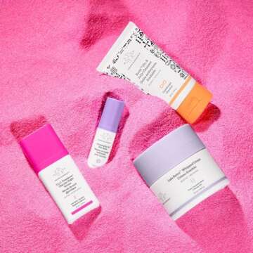 Drunk Elephant Wild Night: The Evening Kit: includes Lala Retro Whipped Cream, T.L.C. Framboos Glycolic Night Serum, Ceramighty AF Eye Balm, and Beste No. 9 Jelly Cleanser