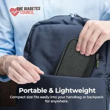 AUVON Insulin Pen Cooler Travel Case with 2 x 90g TSA Approved Ice Packs, Diabetic Medication Insulated Cooling Bag for Insulin Pens and Diabetic Supplies Storage, Compact for Daily Life and Trips