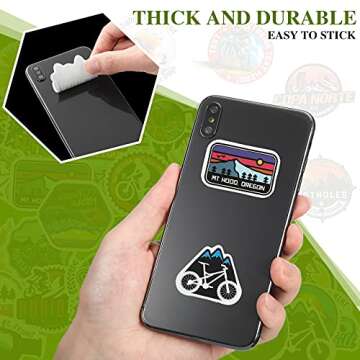 200 Pieces Vinyl Waterproof Wilderness Nature Stickers Hiking Camping Travel Decals for Water Bottles, Phone, Computer, Luggage, Guitar, Adults Teens Girls (Adventure Style)