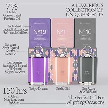 Luxurious ESNA HOME Trio Candle Gift Set - Perfect Home Decor