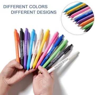 HLPHA 11PCS funny pens for adults,novelty sarcastic snarky office pens ballpoint,Swear Dirty Cuss Word black pens with sayings