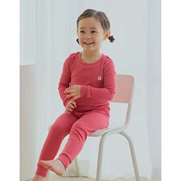 moimoln Viscose from Bamboo Pajama Set for Baby Boys Girls Toddler Snug Fit Sleepwear Ribbed Long Sl...