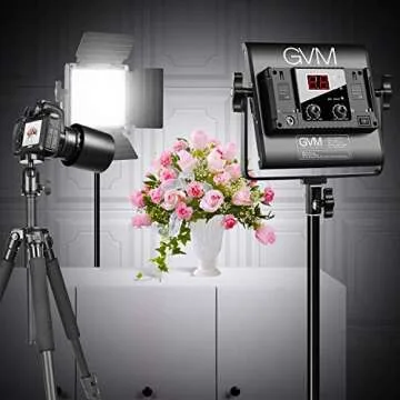 GVM 560 LED Video Light, Dimmable Bi-Color, 2 Packs Photography Lighting with APP Intelligent Control System, Lighting for YouTube, Studio, Outdoor, Video Lighting Kit, 2300K-6800K, CRI 97+