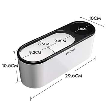 DAOYA Hair Dryer Holder - White Tool Organizer Blow Cabinet Door, Bathroom Curling Iron for Straightener Styling Tools Storage