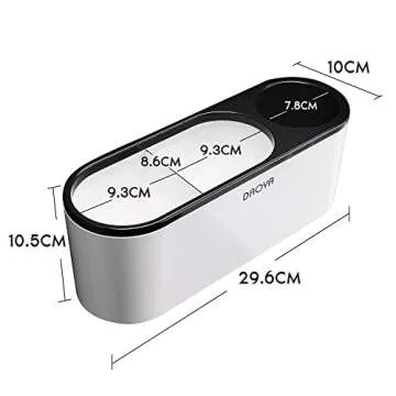 DAOYA Hair Dryer Holder - White Tool Organizer Blow Cabinet Door, Bathroom Curling Iron for Straightener Styling Tools Storage