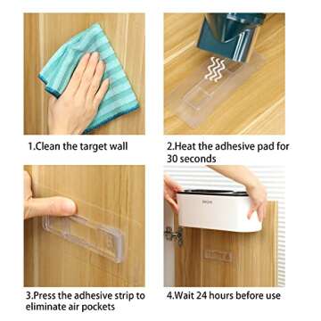 DAOYA Hair Dryer Holder - White Tool Organizer Blow Cabinet Door, Bathroom Curling Iron for Straightener Styling Tools Storage