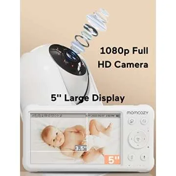 Momcozy 1080P Baby Monitor with Night Vision & Two-Way Audio