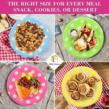 Eco-Friendly 9 Inch Disposable Plates 100 Pack Durable Stylish