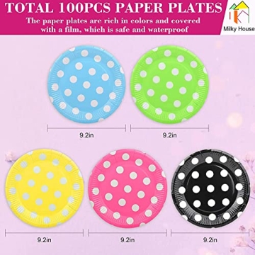 Eco-Friendly 9 Inch Disposable Plates 100 Pack Durable Stylish