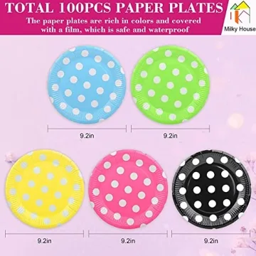 Eco-Friendly 9 Inch Disposable Plates 100 Pack Durable Stylish