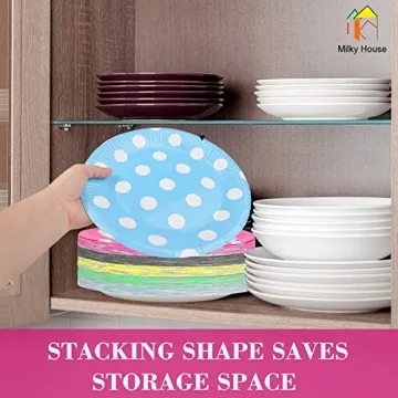 Eco-Friendly 9 Inch Disposable Plates 100 Pack Durable Stylish